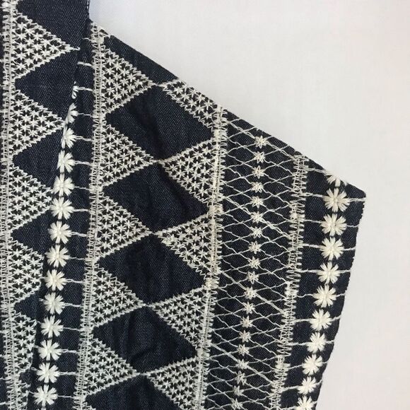 Gianni Bini Geometric Blue & White Romper Women's Size Small One-Piece Cut-out - Picture 10 of 10